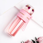 Glass Water Bottle with Tea Infuser – Filter Tea Separation 450ml Double Wall Leakproof Tea Bottle - Thumbnail 2