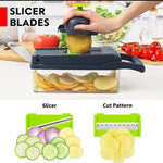 12-in-1 Vegetable Chopper, Cutter & Slicer – Multi-Functional Kitchen Food Dicer Set with Container - Thumbnail 3