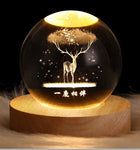 Crystal Ball Projection Lamp – USB Wooden Base Light - Thumbnail 8