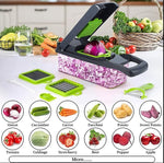 12-in-1 Vegetable Chopper, Cutter & Slicer – Multi-Functional Kitchen Food Dicer Set with Container - Thumbnail 2