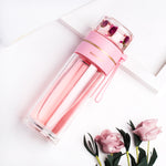 Glass Water Bottle with Tea Infuser – Filter Tea Separation 450ml Double Wall Leakproof Tea Bottle - Thumbnail 13