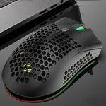 Hollow Out Game Luminous Wireless Charging Mouse – Desktop - Thumbnail 1
