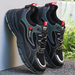 Men’s Leather Waterproof Sneakers – Casual Flat Heel Shoes - Thumbnail 3
