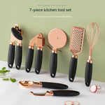LIMITED OFFER! 7PC Rose Gold Kitchen Peeler & Gadget Set  Copper Plated Stainless Steel ️ Up to 40% OFF - Thumbnail 2