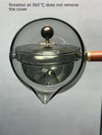 Rotary Glass Teapot with Infuser – Heat-Resistant Tea Maker - Thumbnail 4