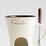 Mini Fondue Mug Set – Ceramic Chocolate & Cheese Melting Pot | Personal Warmer Cup Kitchen Gadget - Thumbnail 8