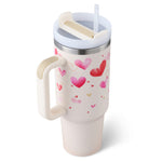 40oz Stainless Steel Insulated Tumbler with Handle & Straw – Spill-Proof Coffee Travel Mug for Car, Gym, Office, Valentine Gifts - Thumbnail 16