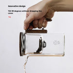 One Click Magnetic Teapot – Glass Tea Pot with Wood Handle & Inner Filter - Thumbnail 8