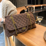 Womens Large Capacity PU Leather Chain Handbag Autumn Winter - Thumbnail 3