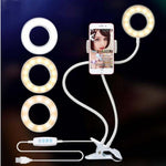 LED Selfie Ring Light for Live Adjustable Makeup Light-8cm Stand - Thumbnail 7