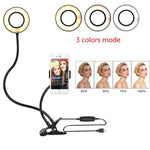 LED Selfie Ring Light for Live Adjustable Makeup Light-8cm Stand - Thumbnail 4