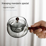 Rotary Glass Teapot with Infuser – Heat-Resistant Tea Maker - Thumbnail 5
