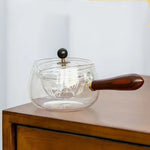 Rotary Glass Teapot with Infuser – Heat-Resistant Tea Maker - Thumbnail 12
