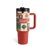 40oz Stainless Steel Insulated Tumbler with Handle & Straw – Spill-Proof Coffee Travel Mug for Car, Gym, Office, Valentine Gifts - Thumbnail 8