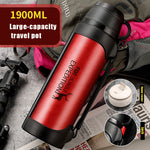 Car Portable Large Insulated Water Bottle – Stainless Steel Thermal Travel Flask (1200ml / 1900ml) - Thumbnail 11