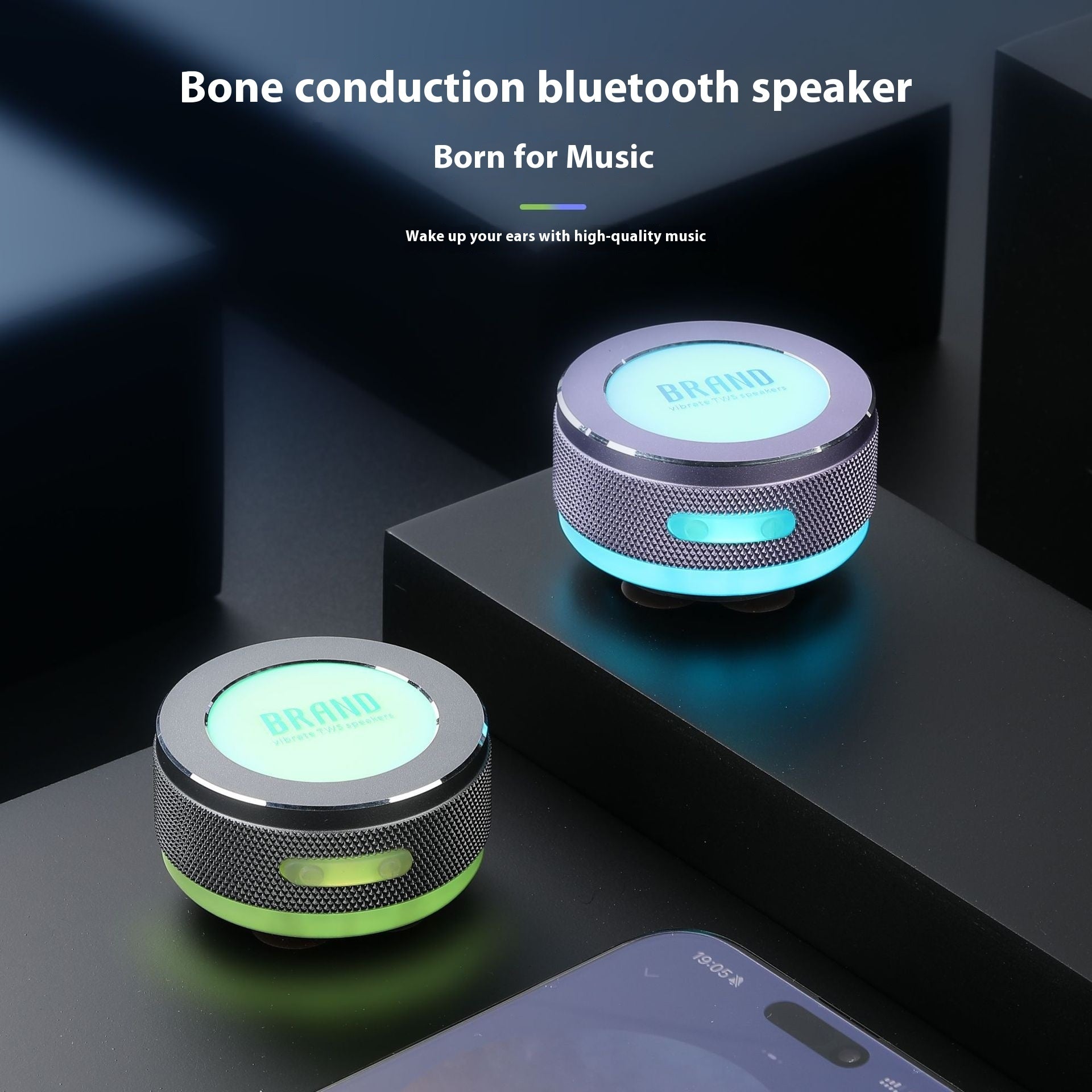 Bone Conduction Bluetooth Speaker with LED