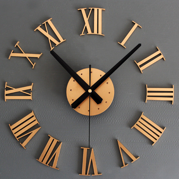 Metal DIY Roman Numeral Wall Clock