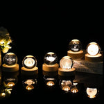 Crystal Ball Projection Lamp – USB Wooden Base Light - Thumbnail 5