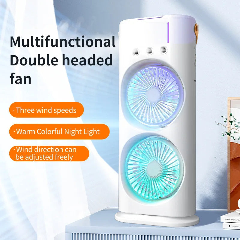 TrendzCool Double-Ended USB Spray Fan – Portable 3-Speed