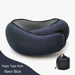U Shaped Travel Neck Pillow Memory Foam Airplane & Car Cushion - Thumbnail 27