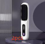 2 in 1 Hair Straightener & Curler Brush - Thumbnail 17