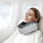 U Shaped Travel Neck Pillow Memory Foam Airplane & Car Cushion - Thumbnail 8