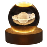 Crystal Ball Projection Lamp – USB Wooden Base Light - Thumbnail 3