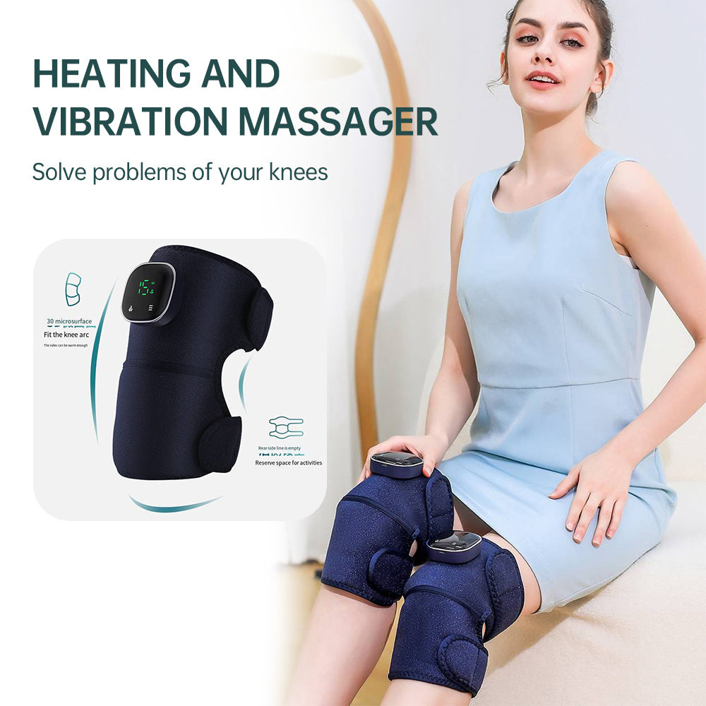 Smart Knee Massager with Heat & Vibration – Portable Relief Device
