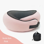 U Shaped Travel Neck Pillow Memory Foam Airplane & Car Cushion - Thumbnail 30