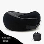 U Shaped Travel Neck Pillow Memory Foam Airplane & Car Cushion - Thumbnail 13