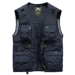 Men's 14-Pocket Tactical Mesh Vest for Hiking, Fishing, Photography – Lightweight Summer Outdoor Waistcoat - Thumbnail 7
