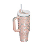 40oz Stainless Steel Insulated Tumbler with Handle & Straw – Spill-Proof Coffee Travel Mug for Car, Gym, Office, Valentine Gifts - Thumbnail 14