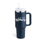 40oz Stainless Steel Insulated Tumbler with Handle & Straw – Spill-Proof Coffee Travel Mug for Car, Gym, Office, Valentine Gifts - Thumbnail 13