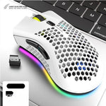 Hollow Out Game Luminous Wireless Charging Mouse – Desktop - Thumbnail 7