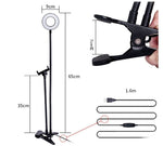 LED Selfie Ring Light for Live Adjustable Makeup Light-8cm Stand - Thumbnail 2
