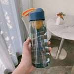 Portable Sports Water Bottle with Filter Screen, Plastic Cup, Fall Protection Strap – 550ml/650ml/750ml - Thumbnail 3