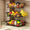 Two-Layer Fruit Storage Rack – Wooden Handle & Metal Basket