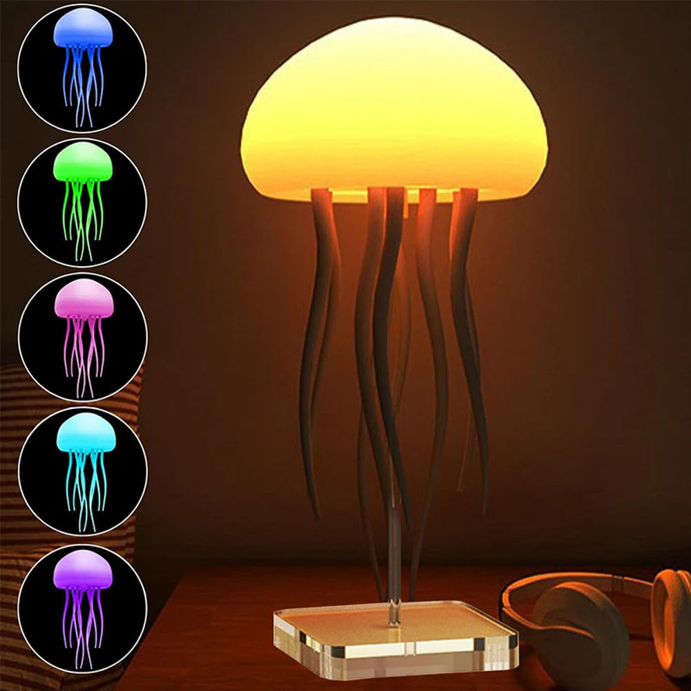 Jellyfish LED Mood Lamp – Relaxing Night Light for Desk & Bedside