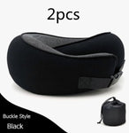 U Shaped Travel Neck Pillow Memory Foam Airplane & Car Cushion - Thumbnail 15