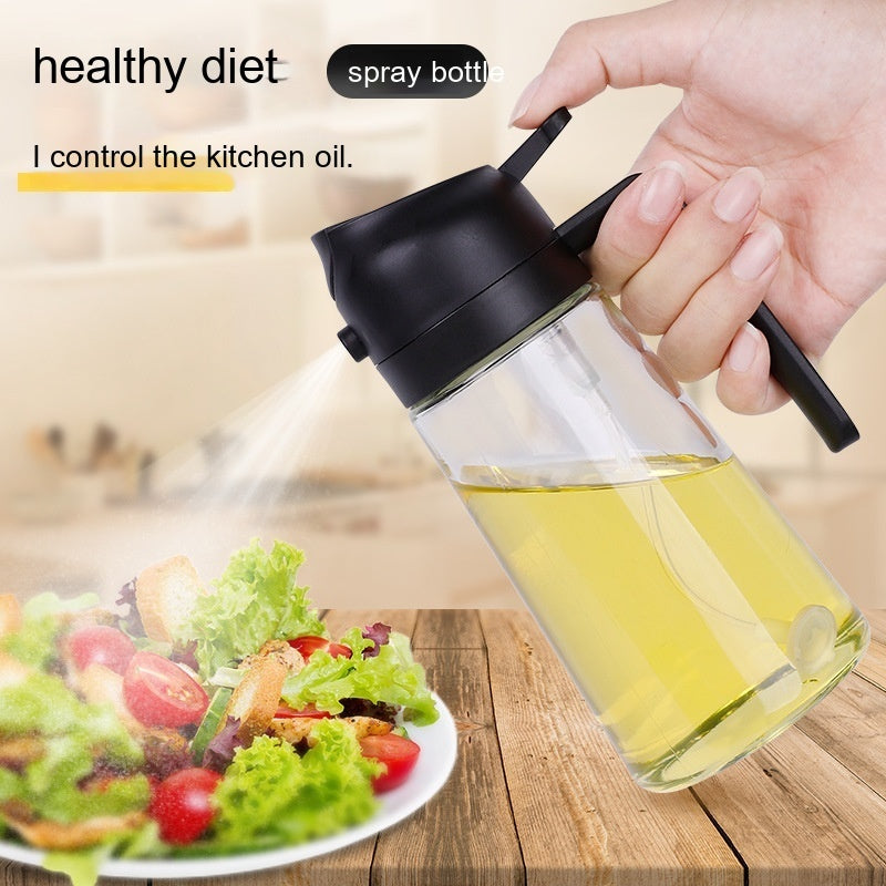 2-in-1 Glass Oil & Soy Sauce Spray Bottle (470ml)