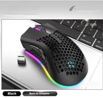 Hollow Out Game Luminous Wireless Charging Mouse – Desktop - Thumbnail 5