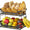 Two-Layer Fruit Storage Rack – Wooden Handle & Metal Basket