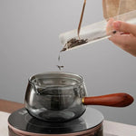 Rotary Glass Teapot with Infuser – Heat-Resistant Tea Maker - Thumbnail 8