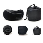 U Shaped Travel Neck Pillow Memory Foam Airplane & Car Cushion - Thumbnail 5