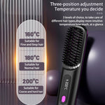 2 in 1 Hair Straightener & Curler Brush - Thumbnail 3
