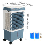VEVOR 5-Gal Evaporative Air Cooler – 1400 CFM, Portable, 3-Speed - Thumbnail 2