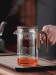 One Click Magnetic Teapot – Glass Tea Pot with Wood Handle & Inner Filter - Thumbnail 7