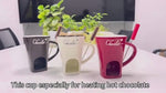 Mini Fondue Mug Set – Ceramic Chocolate & Cheese Melting Pot | Personal Warmer Cup Kitchen Gadget - Thumbnail 12