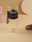 Glass Water Bottle with Tea Infuser – Filter Tea Separation 450ml Double Wall Leakproof Tea Bottle - Thumbnail 20